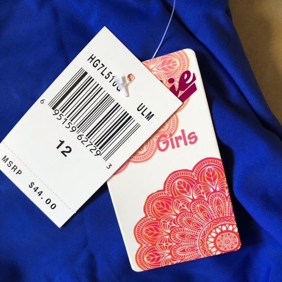 Hobie Girls Blue Onepiece Swimsuit - Picture 7 of 7